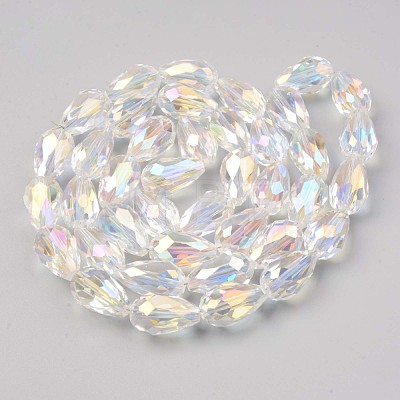 Transparent Glass Beads Strands X-EGLA-S194-09-A01-1