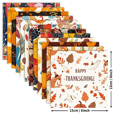 Thanksgiving Day Leaf Turkey Scrapbooking Paper Pads Set STIC-C010-35A-1