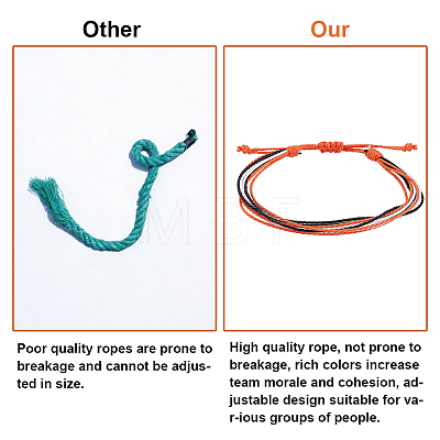 Waxed Cord Multi-strand Braided Bracelets for Women Men BJEW-WH0031-027-1