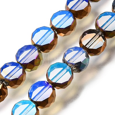 Electroplated Transparent Glass Beads Strands GL-CBA98F0-06A-07-1