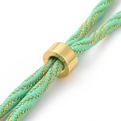 Nylon Cord Silder Bracelets MAK-C003-03G-06-1