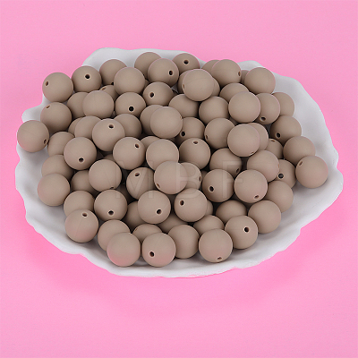 Round Silicone Focal Beads SI-JX0046A-110-1