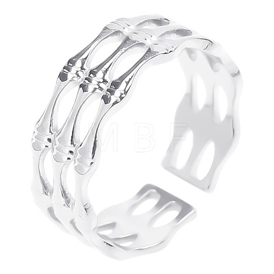 Titanium Steel Open Cuff Rings YQ8518-1-1