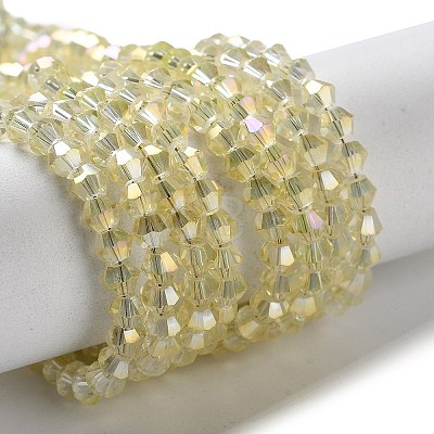 Electroplate Glass Beads Strands EGLA-J026-3mm-F23-1