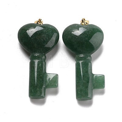 Natural Green Aventurine Pendants G-B020-05G-01-1