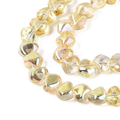 Electroplate Transparent Glass Beads Strands EGLA-Q133-01A-11-1