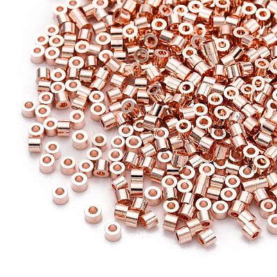 Electroplate Cylinder Seed Beads SEED-Q036-02A-B05-1