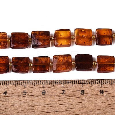 Natural Bloody Amber Beads Strands G-N371-15A-01-1