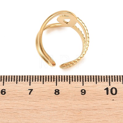 304 Stainless Steel Cuff Open Rings for Women RJEW-C161-01C-G-1