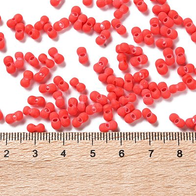 Rubberized Style Glass Seed Beads SEED-Z003-01E-1