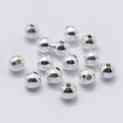 925 Sterling Silver Spacer Beads STER-K171-44S-5mm-1