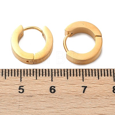 304 Stainless Steel Polishing Effect Hoop Earrings EJEW-M001-40C-G-1