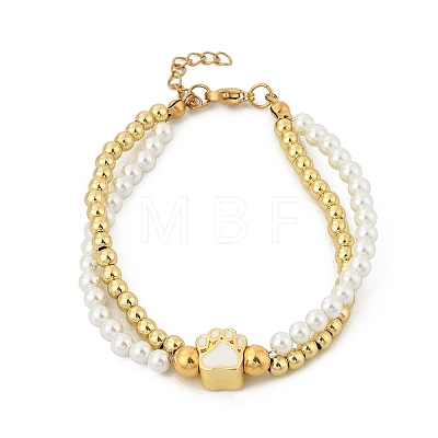 Brass Multi-strand Bracelets BJEW-M056-09G-05-1