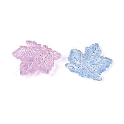 Baking Paint Transparent Glass Pendants DGLA-N014-11-1