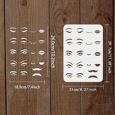 Large Plastic Reusable Drawing Painting Stencils Templates DIY-WH0202-414-1