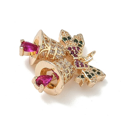 Brass Micro Pave Cubic Zirconia Pendants KK-B162-01-1
