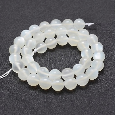 Natural White Moonstone Beads Strands G-J373-13-10mm-1