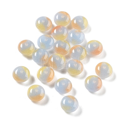 Two Tone Transparent Resin Beads RESI-S013-01C-1