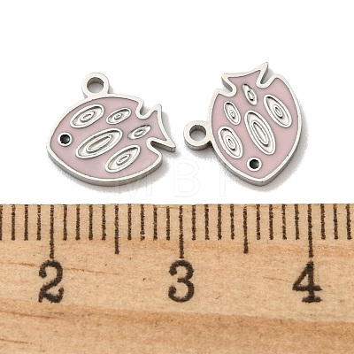 304 Stainless Steel Enamel Charms STAS-L022-166P-1