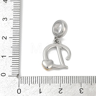 Brass European Dangle Charms KK-Z097-01D-GP-1