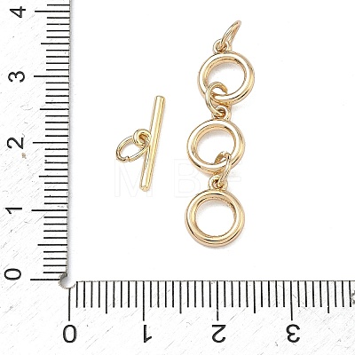Brass Toggle Clasps KK-G557-02G-02-1