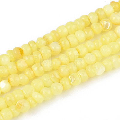 Natural Freshwater Shell Dyed Beads Strands SHEL-T020-29B-09-1