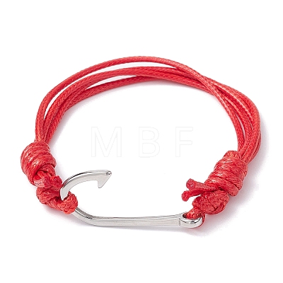 Fish Hook Shape 304 Stainless Steel Link Braclet BJEW-JB09817-03-1