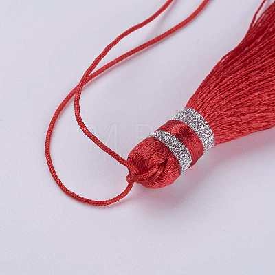 Nylon Thread Tassel Big Pendant Decorations NWIR-K019-A21-1