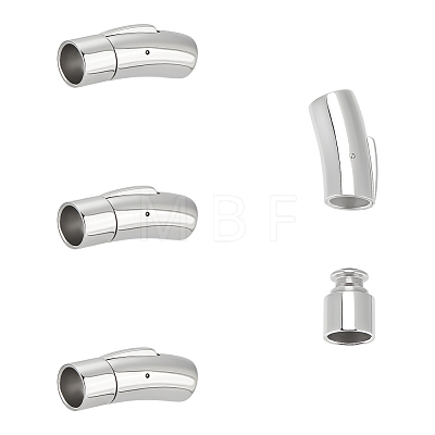4Pcs 316 Surgical Stainless Steel Bayonet Clasps STAS-UN0059-06-1