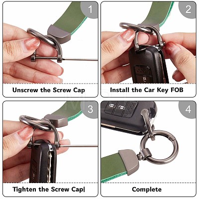 Genuine Leather Car Key Keychain JX273C-1
