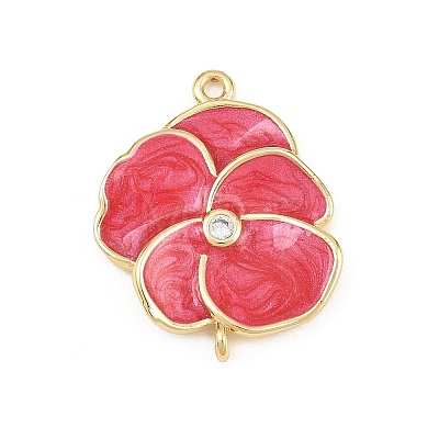 Brass Enamel Connector Charms KK-L275-57G-09-1