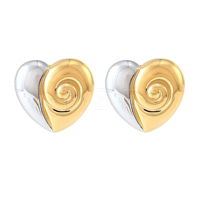 304 Stainless Steel Stud Earrings EJEW-Z173-06GP-1