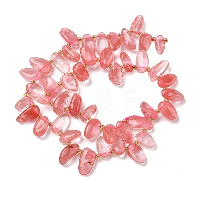 Cherry Quartz Glass Beads Strands G-P604-A10-01-1