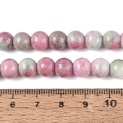 Opaque Ombre Effect Dyed Glass Beads Strands GLAA-Q106-04A-15-1