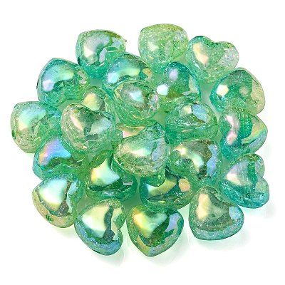 Transparent Crackle Acrylic Beads OACR-P010-14E-1