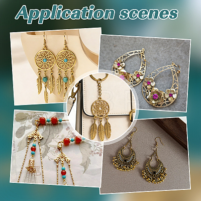 84Pcs 14 Styles Tibetan Style Zinc Alloy Hollow Chandelier Component Links FIND-PH0062-10-1