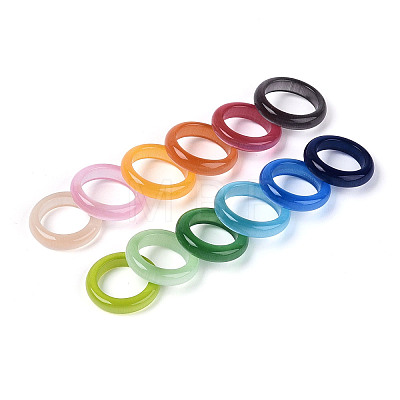 Dyed Glass Finger Rings CE-T003-04M-1