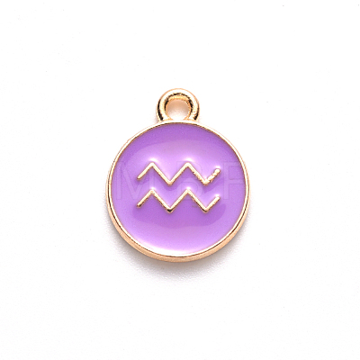 Alloy Enamel Pendants ENAM-S124-01B-01J-1