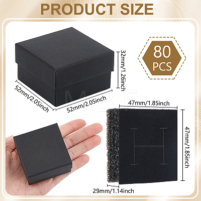 Square Paper Ring Storage Boxes CON-WH0098-10-1