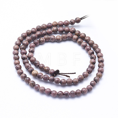 Natural Sandalwood Beads Strands WOOD-P011-01-10mm-1