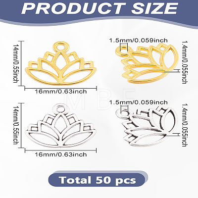 100pcs 2 Colors Tibetan Style Alloy Pendants FIND-LP0001-52-1