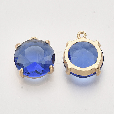 Faceted Glass Pendants GLAA-T010-006-1