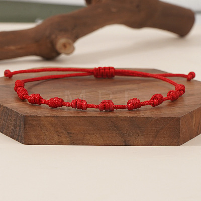 Adjustable Polyester Woven Knot Cord Bracelets DX7383-1