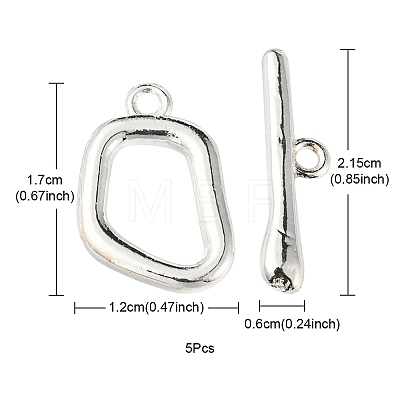 Alloy Toggle Clasps PALLOY-YW0002-22MS-1