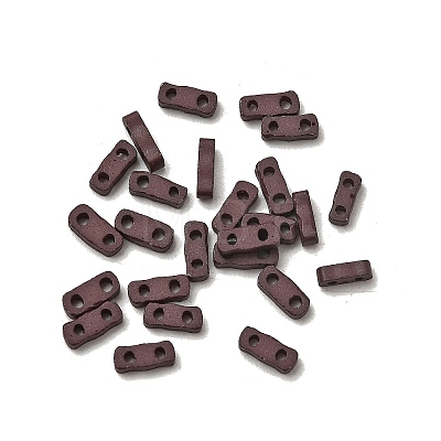 2-Hole Baking Paint Glass Seed Beads SEED-S023-17A-07-1