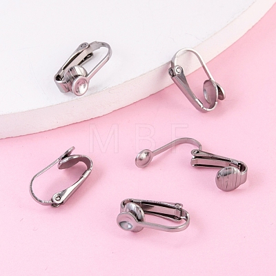 304 Stainless Steel Clip-on Earring Findings X-STAS-G081-63P-1