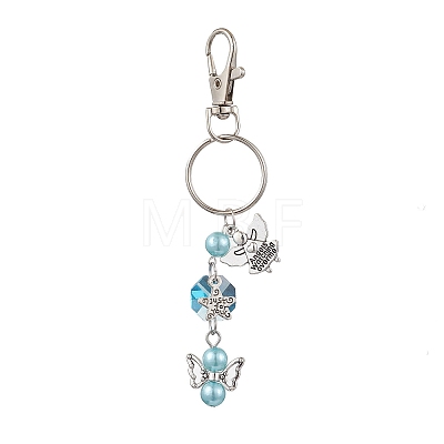 7 Pcs Acrylic with Glass Keychains KEYC-JKC00915-1