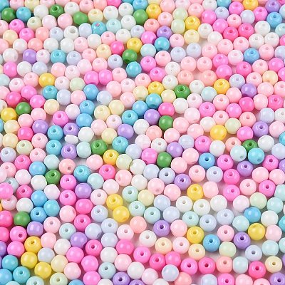 Opaque Baking Painted Glass Beads DGLA-T004-03B-1