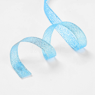 Polyester Organza Ribbon ORIB-WH0003-14-1