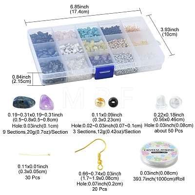 DIY Gemstone Earring Bracelet Making Kit DIY-YW0006-27-1